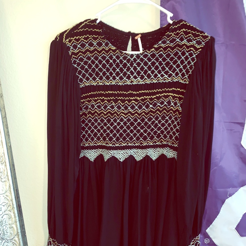 Free People Embroidered Babydoll Dress